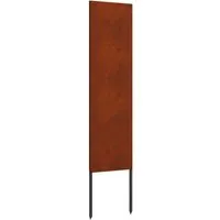 vidaXL Garten Sichtschutz-Leinwand Rostig 32 x 140 cm - Moderner Sichtschutz für den Garten aus wetterfestem Stahl, der Privatsphäre bietet und gleichzeitig stilvolle Akzente setzt. Einfach zu installieren und ideal für entspannende Außenbereiche.