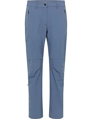 HOT sportswear Damen Wanderhose BAVELLA - Normalgröße 48, Smoke Blue - Wanderhose mit teilelastischem Bund und 3 Reißverschlusstaschen, ideal für Outdoor-Abenteuer und vielseitig durch Krempelfunktion der Hosenbeine.