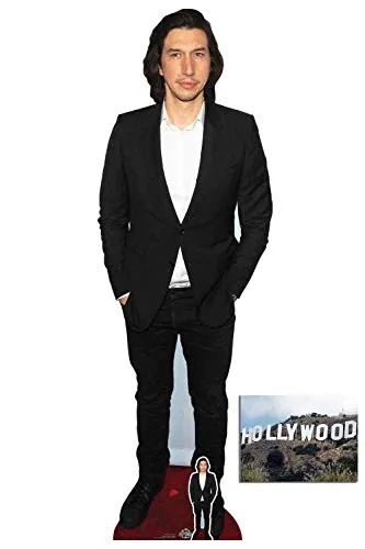 Adam Driver Pappaufsteller in Lebensgröße, 191 cm x 63 cm, inkl. Mini-Ausschnitt und 20 x 10 Foto
