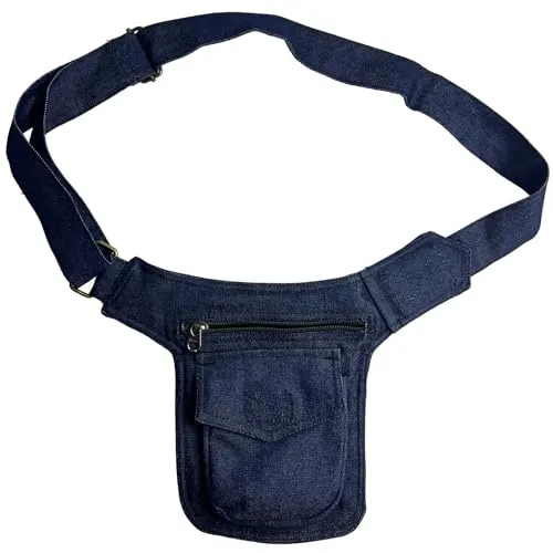 Simandra Gürteltasche für Damen und Herren - Vielseitige Bauchtasche mit Fächern (Farbe3) - Praktische Gürteltasche für Festivals und Freizeit, individuell einstellbarer Gurt, zahlreiche Fächer für optimale Organisation, erhältlich in verschiedenen Farben, nachhaltige Fair-Fashion aus Nepal.