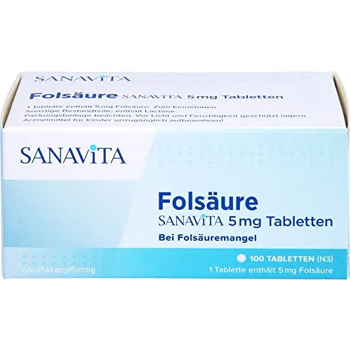 Folsäure Sanavita 5 mg Tabletten von WONEEY
