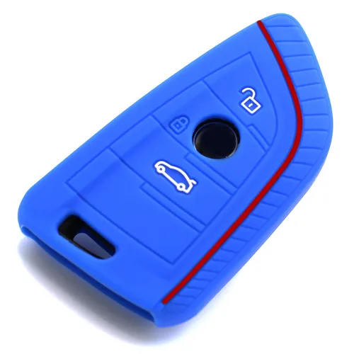 Schlüsselhülle BD Blau Silikonschutz Autoschlüssel Cover Fernbedienung Silikon