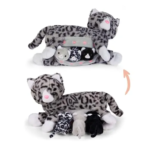 Mamanimals Katze Kuscheltier mit 3 Baby Katzen