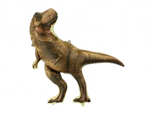 Balon foliowy Jurassic World T-Rex, 92x98 cm, brązowy PARTYDECO 5904555030565