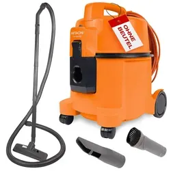 Hitachi Staubsauger Beutellos CV-400 PRO HEPA Filter 7,5L, orange - 880W, leise 74 dB, 13m Radius, Teppichdüse & Zubehör - Gewerbesauger - Orange