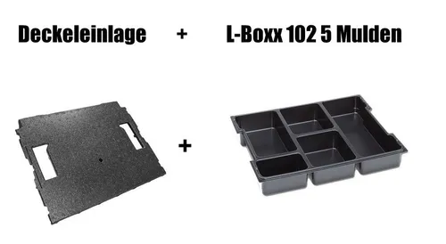BS Systems Werkzeugkoffer mit BOSCH SORTIMO Einlage & Insetboxen-Set - Vielseitiger Werkzeugkoffer mit Insetboxen-Set für L-BOXX 102, ideal zur optimalen Organisation von Werkzeug und Kleinteilen.