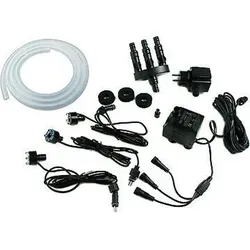 Springbrunnenpumpe 800 l/h Komplett Set mit RGB LED Beleuchtung - Gartenpumpen-Set für Teich und Wasserspiele mit 3 LED Spots, 800 l/h oder 1500 l/h, ideal für individuelle Gestaltung und stimmungsvolle Beleuchtung.