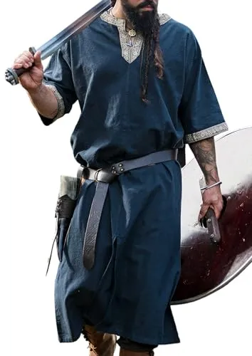 Leonardo Carbone® Kurzarm Tunika Richard in blau von Leonardo Carbone