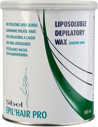 Sibel fettlösliches Wachs für sensible Haut - 800 ml - Fettlösliches Wachs in praktischer 800 ml Größe, ideal für empfindliche Haut. Für eine sanfte Haarentfernung und einfaches Waxing zu Hause.