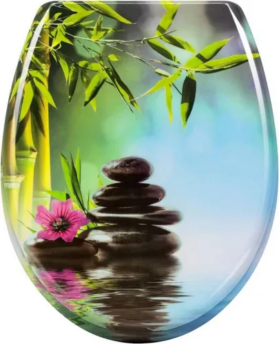 WOLTU WC Sitz mit Absenkautomatik - Rosa Malve - WC-Sitz aus antibakteriellem Duroplast mit Soft-Close-Technik für leises Schließen, ideal für stilvolle Badezimmer und einfache Montage.