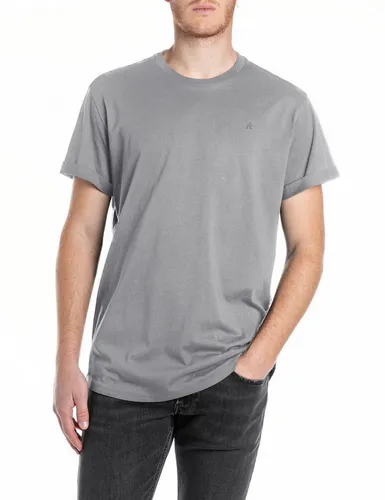 Replay Herren M6854 T-Shirt, 093 Lead Grey, M - T-Shirts für Herren, hochwertiges Basic Jersey aus der REPLAY BASICS KOLLEKTION für optimalen Tragekomfort und lässigen Look.