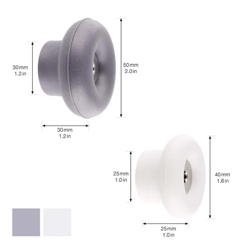 WAGNER hooks4home Design-Wandhaken DOT 4tlg. Set - Bademantel- & Handtuchhaken aus hochwertigem Kunststoff und galvanisiertem Stahl, ideal für stilvolle und praktische Wandmontage.