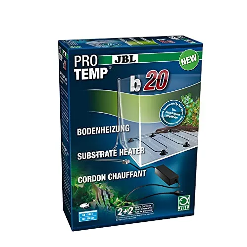 JBL PROTEMP b20 Bodenheizung für Aquarien 60-200 l - Heiz- & Kühlvorrichtungen für Aquarien, fördert Pflanzenwuchs durch optimale Nährstoffzirkulation und sorgt für natürliche Wasserfilterung.
