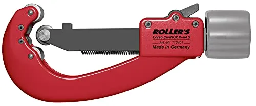 Roller Rohrabschneider Corso Cu/Inox 8-64mm - 113401 A - Leitungsschneider für präzises Trennen von Stahl- und Kupferrohren, mit nadelgelagertem Schneidrad für mühelosen Einsatz und lange Lebensdauer.