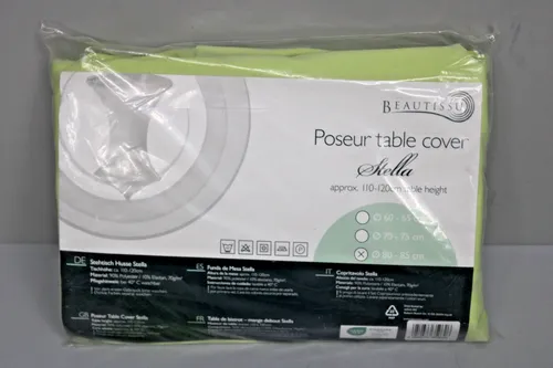 Beautissu Stella Stehtischhusse Ø 80 - 85 cm Hellgrün ca. 110-120 cm Tischhöhe