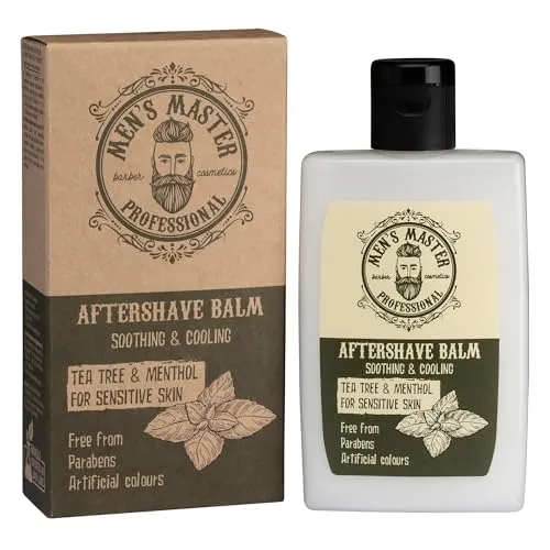 Men's Master Aftershave-Balsam mit grünem Tee & Menthol | Beruhigt & spendet Feuchtigkeit nach der Rasur | Für ein frisches Hautgefühl | Ohne Parabene