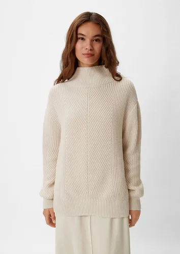 comma Longpullover Strickpullover Strickpullover mit Turtleneck