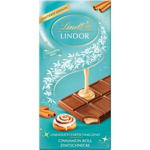 Lindt LINDOR Zimtrolle, 100g Tafel