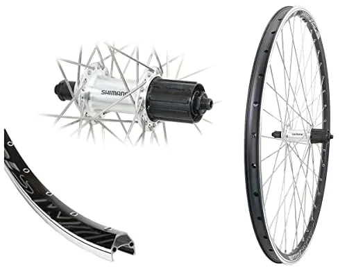 Bärwinkels 26 Zoll Hinterrad DMS19 559-19 schwarz Shimano FH-TX500 Silber 8-10 Fach TX500