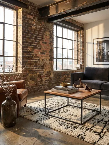 Massivholz Couchtisch 60x60 cm im Industrial-Stil - Couchtisch aus Akazienholz mit robustem Eisengestell, handgefertigt und einzigartig. Ideal für Ihr Wohnzimmer, bietet Ablagefläche für alles Wichtige.