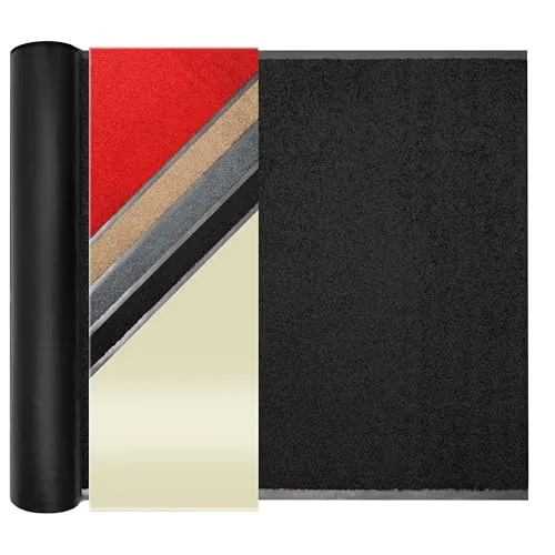 Primaflor Sauberlauf nach Maß - CLEAN, Schwarz, 1,20m x 6,00m, Rutschfester Schmutzfangläufer Meterware, Robuster Küchenläufer, Zuschneidbarer Teppichläufer, Eingangsmatte für Flur und Windfang