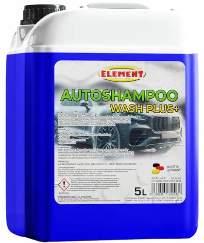 Autoshampoo Wash PLUS | Konzentrat | 5 Liter | pH-neutral | Fahrzeugreiniger mit Duft | Autoreiniger für PKW, LKW, Wohnmobil und Motorrad