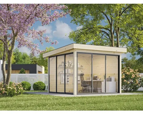 Pavillon Palmako Lenna Slide 8,3 m² Set 401 300 x 300 cm natur