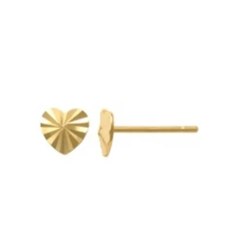 Xenox Ohrstecker Damen Fine Herz 585 Gelbgold - Elegante Ohrstecker aus 585 Gelbgold im herzförmigen Design, perfekt für jeden Anlass und ein stilvolles Accessoire für Damen.