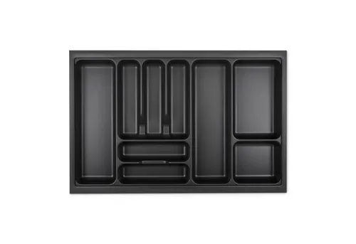 SO-TECH® Besteckeinsatz ORGA-BOX VIII - Lavagrau perlstruktur - Besteckeinsatz für 80er Schränke, passgenau und langlebig, ideal zur optimalen Organisation Ihrer Bestecke.