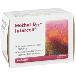 Methyl B12-Intercell 90 ST - Nahrungsergänzungsmittel mit hoch bioverfügbarem Methylcobalamin, unterstützt die Nervenfunktion und das Immunsystem.