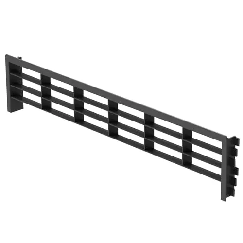 SOTECH Lüftungsgitter für Sockelleisten 396 x 83 mm schwarz (Einlassmaß 384 x 75 mm) Schlitzgitter passend für Blendendicke 13, 16 und 19 mm, für den Einsatz in Küche & Bad