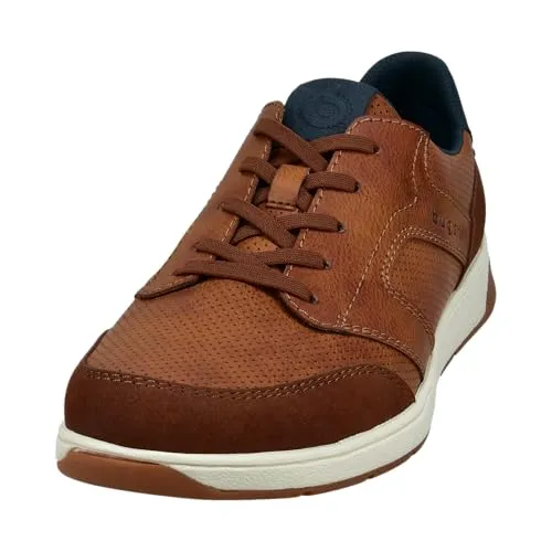 Sneaker BUGATTI Herren Gr. 43 braun (cognac) - Hochwertige Sneaker aus Lederimitat im Casual-Look, ideal für Freizeit und Alltag, mit gepolsterter Innensohle für hohen Tragekomfort.
