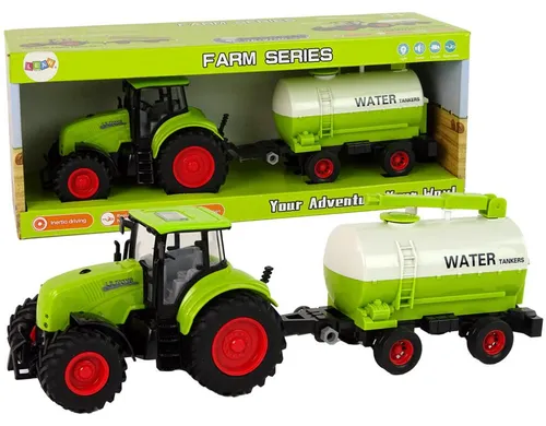 LeanTOYS Spielzeug-Boot Traktor mit großem Radanhänger