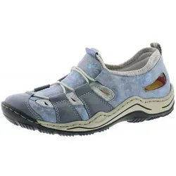 Rieker Damen L0561 Halbschuh - Damen-Sneaker mit elastischem Gummizug, weicher und herausnehmbarer Einlegesohle für höchsten Tragekomfort und eine leichte, schockabsorbierende Sohle.