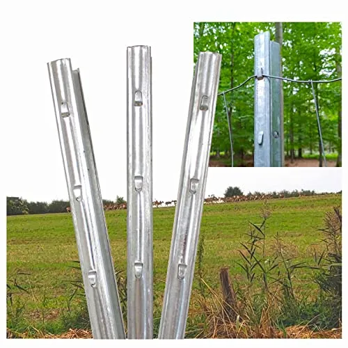 Z-Profil Zaunpfosten 215 cm verzinkt - 100x Zaunpfähle mit Haken - Stabile 215 cm Z-Profil Zaunpfosten aus verzinktem Stahl, ideal für Wild- und Weidezäune. Schnelle Montage ohne Werkzeug dank 10 cm Hakenabstand.