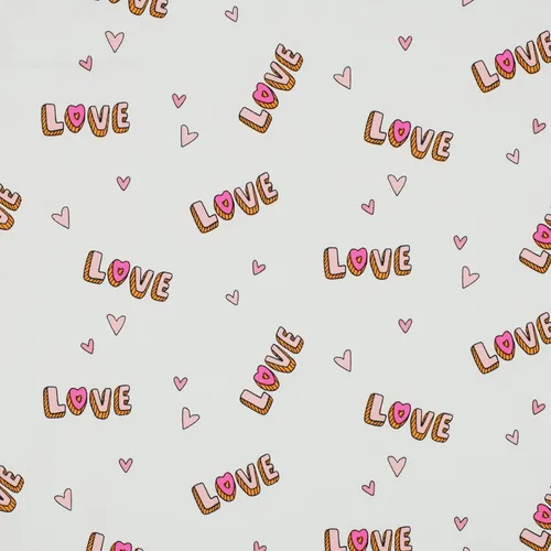 Neon Love JERSEY Baumwolljersey Stoff Kinderstoff Meterware Mädchen JB041