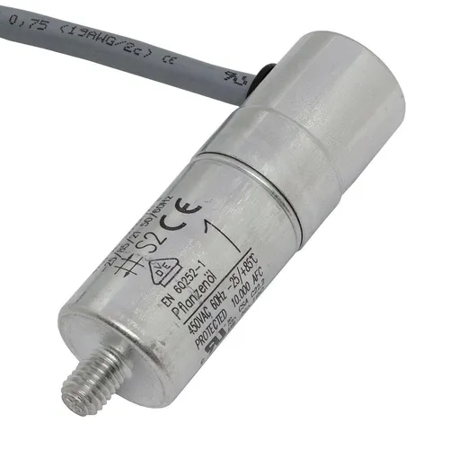 Anlaufkondensator Motorkondensator 1µF 470V 25x75mm Kabel 40cm Hydra MKP-500 1-C