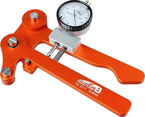 SuperB TB-ST11 Speichenspannungsmessgerät - Fahrradwerkzeuge mit Premium Präzisionsmessuhr im Koffer für eine exakte Laufradmontage und optimale Speicheneinstellung.
