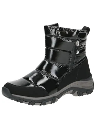 CAPRICE Damen Winterstiefel Vegan, Wasserabweisend, Schwarz (39 EU) - Wanderschuhe mit Tex-Funktion für optimale Wasser- und Kälteabweisung, ideal für kalte Wintertage. 100% vegan und gefüttert für extra Wärme beim Outdoor-Abenteuer.