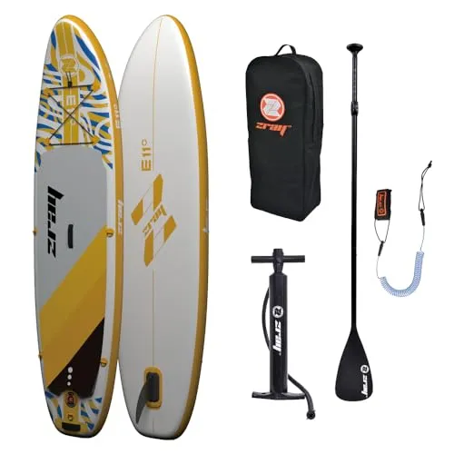 ZRAY E11 SUP Stand Up Paddle Board Komplettset - Aufblasbares SUP-Board mit umfangreichem Zubehör: Paddel, Rucksack, Hochdruckpumpe und Sicherheitsleine – ideal für Wassersportliebhaber!