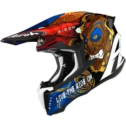 Airoh Twist 2.0 Tiki Motocross Helm XS - Motorradhelm mit hypoallergenem, herausnehm- und waschbarem Innenfutter und optimaler Belüftung für maximalen Komfort beim Fahren.