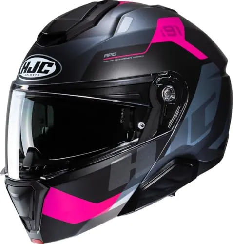 HJC i91 Carst MC8SF Integral- und Jethelm schwarz Damen, XS in pink von HJC Helmets