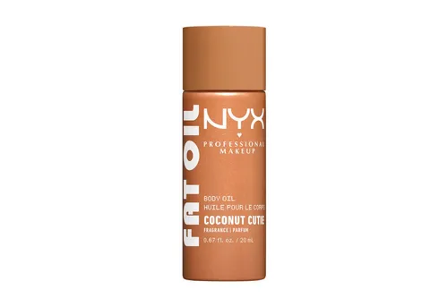 NYX PROFESSIONAL MAKEUP Körperöl FAT OIL BODY OIL COCONUT CUTIE, für strahlenden Glow am Körper, duftet nach Kokosnuss