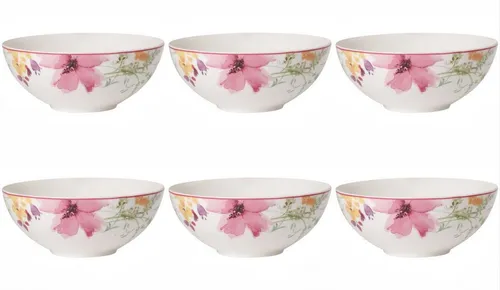 Villeroy & Boch Mariefleur Basic Schälchen 6er Set - Elegante Schälchen aus Premium Porzellan – perfekt für jede Gelegenheit. Mikrowellensicher und spülmaschinenfest für einfachen Gebrauch. Ideal für festliche Anlässe oder gemütliche Abende.