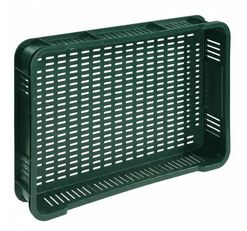 HaGa Kiste Lagerkiste 59x39,5x11 cm Obst- und Gemüsekasten stapelbar 10kg in grün