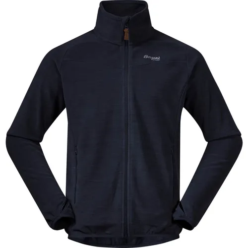 Bergans Hareid Fleece Jacket Nohood - Dunkelblau für Herren - Outdoor Freizeitjacke für Herren, aus hochwertigem Polartec-Fleece für optimale Wärme und Bewegungsfreiheit, ideal für Winteraktivitäten und nachhaltige Materialien.