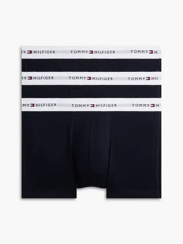 Tommy Hilfiger Underwear Trunk TRUNK 3 PACK mit Logoschriftzug blau L (52) - Stylische Trunks im 3er-Pack mit elastischem Bund und eng anliegender Passform. Ideal für den täglichen Komfort und modischen Look. Maschinenwaschbar für einfache Pflege.