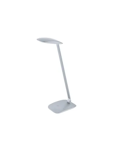 EGLO LED Tischlampe Cajero - dimmbare Touch-Leuchte mit USB-Anschluss - Moderne Tischlampe in Silber aus hochwertigem Kunststoff, dimmbar und mit USB-Anschluss zum Laden von Smartphones. Ideal für Büro und Home Office, bietet angenehmes Licht und individuelle Ausrichtung.