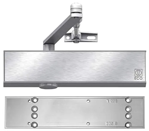 Türschließer TS-50 mit Montageplatte - Brandschutz zertifizierter Türdämpfer für Türen bis 1250 mm, mit innovativer Ventiltechnik für höchste Sicherheit und normkonforme Schließkraft.