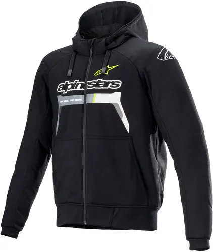Alpinestars Chrome Ignition Hoodie schwarz/gelb-fluo 3XL von Alpinestars